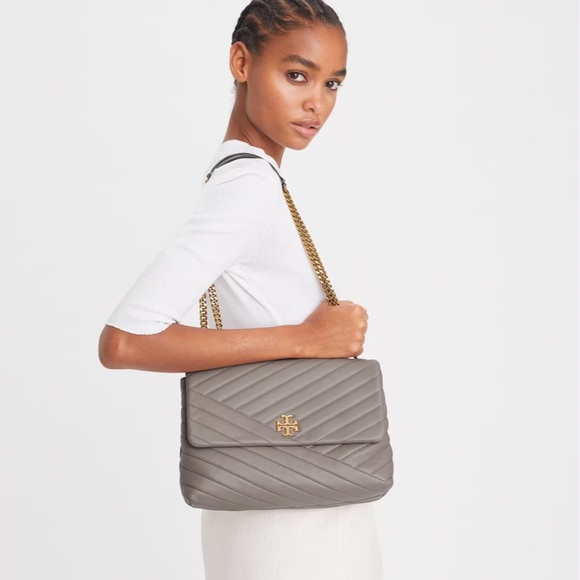 AUTHENTIC TORY BURCH | KIRA CHEVRON CONVERTIBLE SHOULDER BAG - Picture 1 of 16
